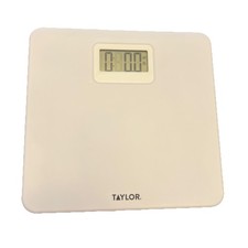 TAYLOR  PRECISION Digital Plastic Bath Scale, White, 330-Lb. Capacity. Open Box