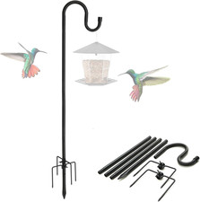 Shepherds Hooks, 94" Bird Feeder Pole for Outdoor, 4/5 Thick Hummingbird Feeder