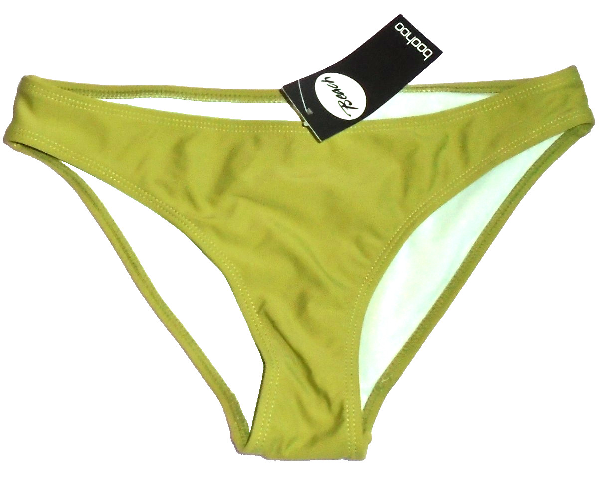 Calzoncillos de bikini Boohoo lados fijos verde pistacho talla 8 etiquetas nuevas nuevos nuevos con etiquetas