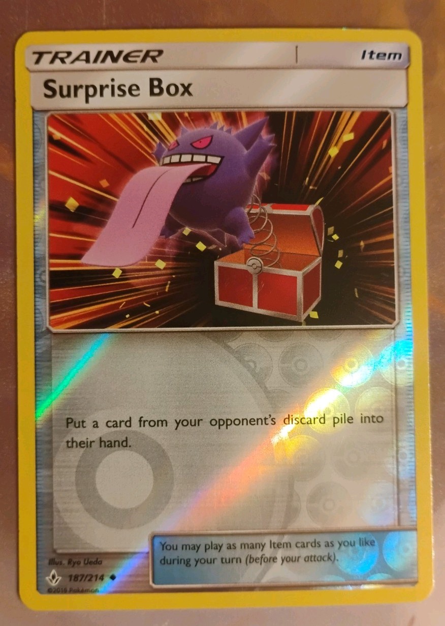 POKEMON SURPRISE BOX 187/214 REVERSE HOLO UNBROKEN BONDS GENGAR NM NEAR MINT