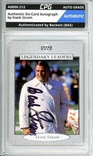 Authentic On-Card Autograph Signed by Hank Stram CPG Auto Grade AUTHENTIC