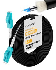 OM3 Fiber LC to LC 30M/98FT, Outdoor Fiber Optic Cable Armored Multimode