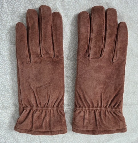Women's Suede soft leather winter gloves lined L/XL 1998