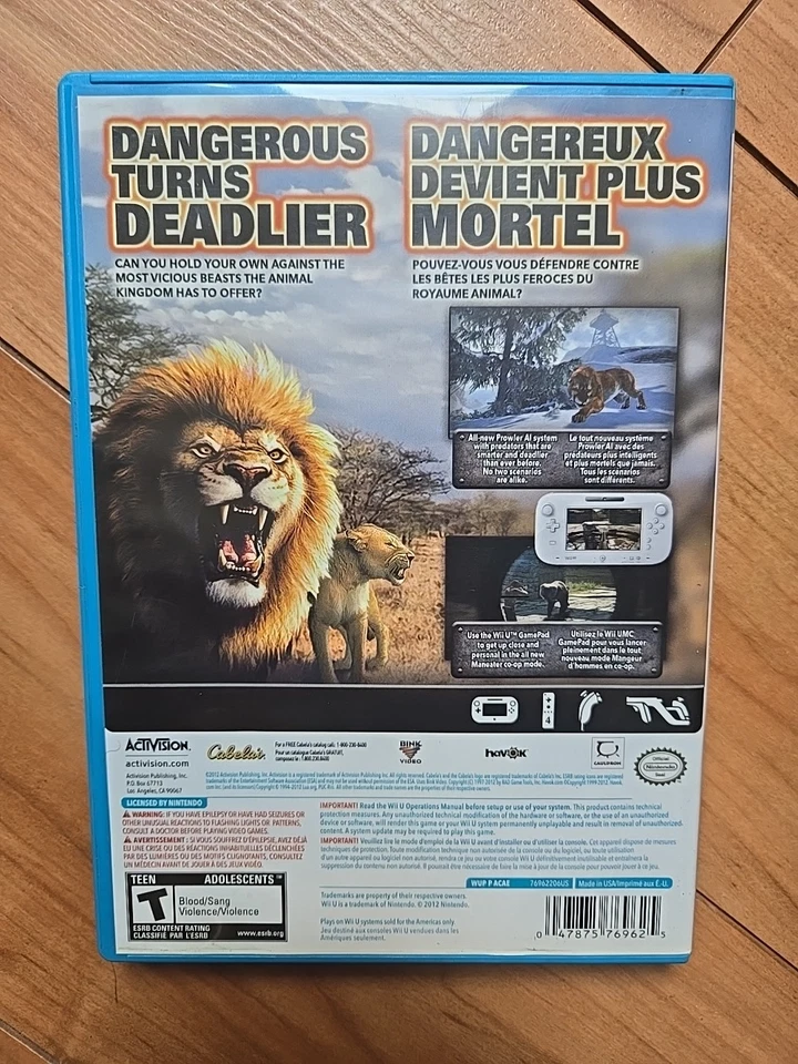 Cabela's Dangerous Hunts 2013 (Nintendo Wii U) Complete CIB - Image 2 of 3