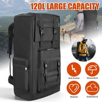 120L Hiking Camping Backpack Extra Large Molle Rucksack Mens Outdoor Luggage Bag