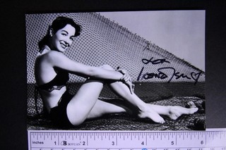 HOLLYWOOD GOLDEN AGE Actress LITA BARON (1923 2015) AUTOGRAPH INDEX CARD