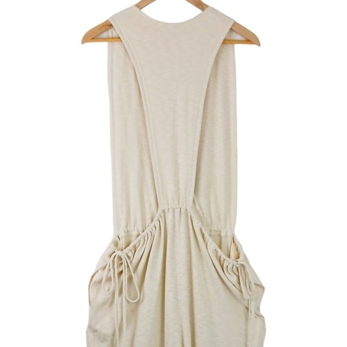 Free People Beach SZ L Let's Chill Jumpsuit Cream Coverup Oversized OB1164933 - Picture 10 of 11