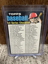 1971 Topps #54 1st Series Checklist Unmarked NM Baseball Card B