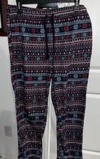 George Pajama Pants Festive Size XL Blue Plush