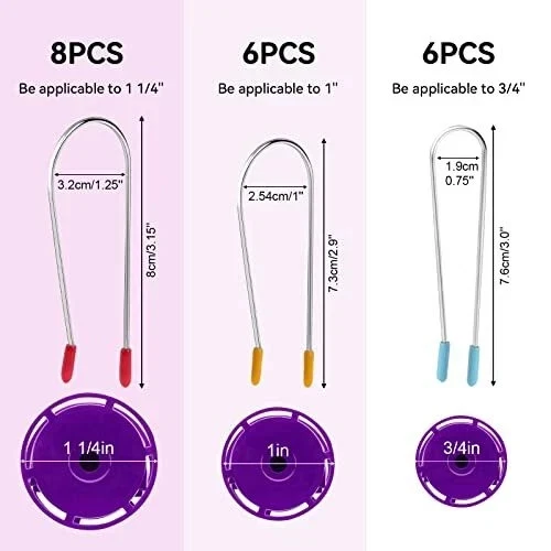 Paquete de 20 clips rizadores calientes kit de repuesto para rodillos eléctricos pasadores de fijación Foto 2 de 4