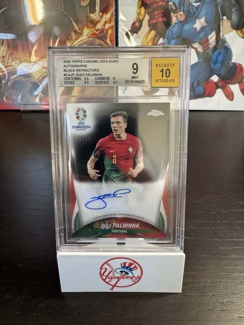 2024 TOPPS CHROME UEFA EURO AUTOGRAPHS BLACK REFACTORS JOAO PALHINHA /10 BGS 9 A