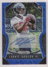 2019 Panini Prizm Rookies Blue Shimmer 4/10 Lonnie Johnson Jr #396 Auto a8r