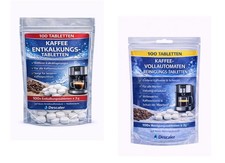 100 BTL Entkalkungstabletten + 100 Reinigungstabletten für Kaffeevollautomaten