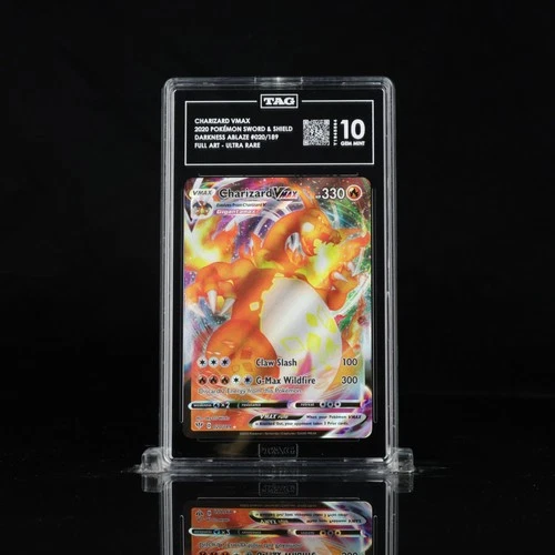 2020 Pokemon SWSH Darkness Ablaze 020/189 Charizard VMAX Ultra Rare TAG 10 (958)