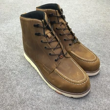 Brunt Marin Boots Mens Size 15 Brown Leather Soft Toe Moc Toe Work EH