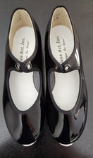 Class Act Inc Black Patent Tap Shoes Youth Size 13.5 TP Lace Up