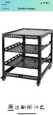 TECMOJO 12U Open Frame Network Rack for IT &AV Gear, AV Rack 4-Post with cast...