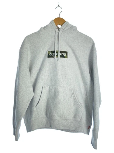 Supreme Felpa con Cappuccio 23AW Box Logo Felpa con Cappuccio S Cotone Grigio Usata