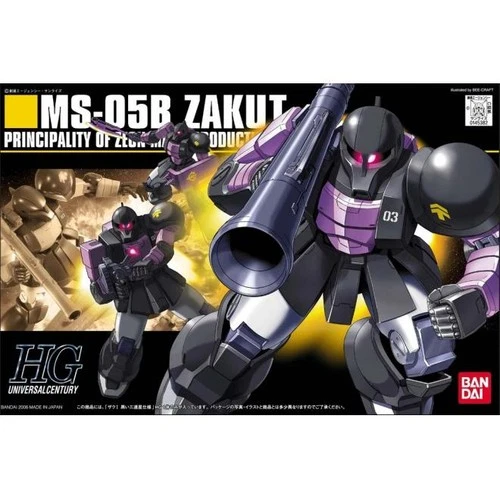 Bandai 1/144 HG #68 MS-05B Zaku I Zeon Black Tri Stars Mobile Suit 5060661'