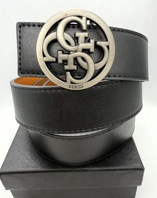 Premium Guess Black Color Special Edition Men's Leather Belt With Box
