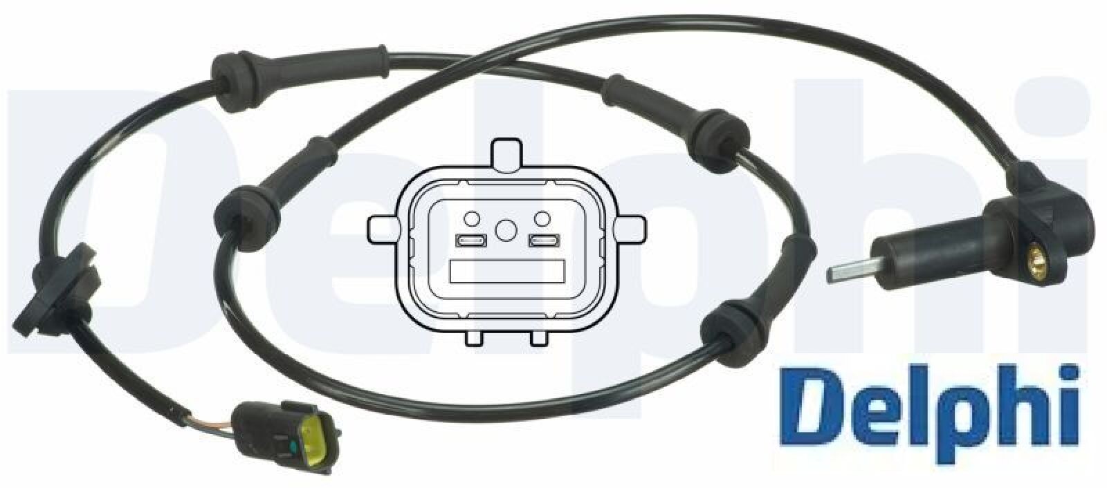 Für DELPHI SS20522 Sensor, wheel speed SS20522 ABS sensor front/rear R fits: KI - Bild 2