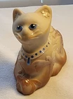 2009 Fenton Chocolate Sandcarved Perkey Cat by Kelsey Murphy "Daisy" 11 of 26