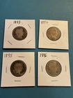 Barber Quarter Four Coin Lot 1893-1894-1895-1896