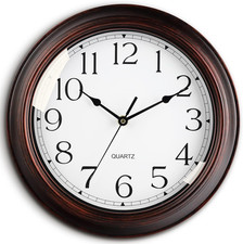 Relojes de Pared Funciona con Pilas Silencioso Antimarca Reloj de Pared 8.5 Pulgadas Pequeño