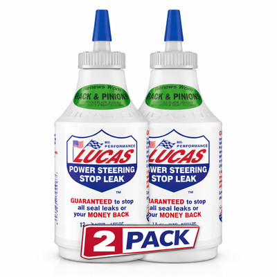 2 Pack Lucas Oil 10008 Power Steering Stop Leak 12 oz Additive Repair