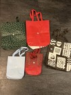 Lululemon Reusable Tote Shopping Bags Set Of 5- Red Blue brown Various Sizes — photo 1