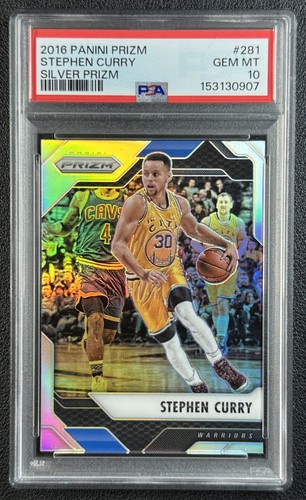 STEPHEN CURRY PSA 10 2016-17 PANINI PRIZM #281 SILVER WARRIORS 0907