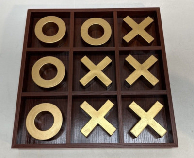 Tabletop Wood Tic Tac Toe Coffee Table Decor Family Game Gold 2016 MerchSource