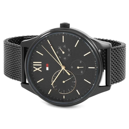 Tommy Hilfiger 1791420 Black Watch QUARTZ WITH BLACK DIAL 44MM NEW - Picture 2 of 3