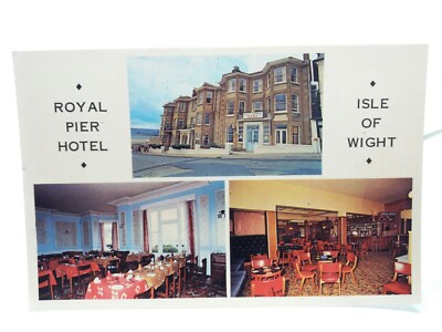 Royal Pier Hotel Pier Street Sandown Isle of Wight Vintage Postkarte 1960er