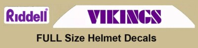 NOS Minnesota Vikings Throwback Team Name Bumper Decals Riddell VSR4 - 20mil c