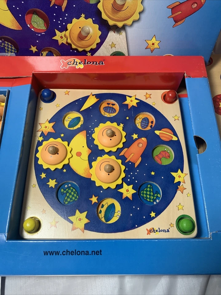 Children’s Memory Game Chelona Memo Fantasy Universe Edition Wood Rare! - Image 4 of 4