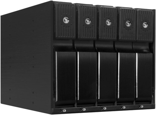 Internal 5 Bay Hard Drive Enclosure Aluminum Trayless Hot Swap for SATA SSD HDD - Picture 3 of 11