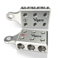 Vgate 6x1/0 Awg Gauge Post Battery Terminals For Lithium Or Agm ，M10 & 3/8”-16