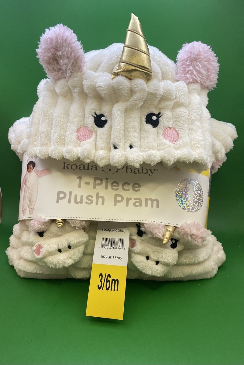 Girls Size 3/6M Koala Baby 1-Piece Pram Suit Plush Hooded Jumper