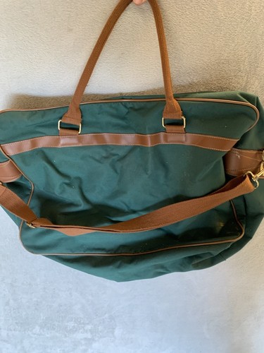 Vtg Y2K Ralph Lauren Polo Green Canvas Duffle Bag Cross Body Strap Cargo Luggage - Picture 3 of 3