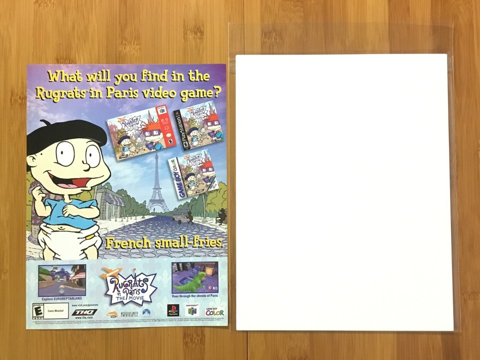 Rugrats in Paris N64 PS1 GBC 2000 Vintage Print Ad/Poster Official ...