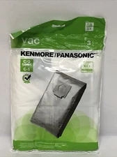 Kenmore/Panasonic Vac Cleaner Bags C/Q 5055 C-5 Allergen AA10007 1 Pack 3 Bags