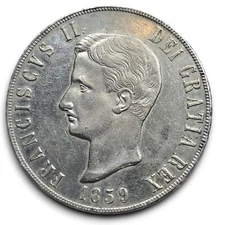 Naples Two Sicilies 120 grain plate 1859 Francis II Bourbon TRUE SPL Video
