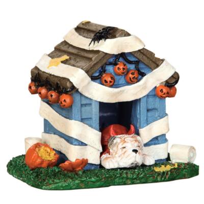 Lemax 2014 Tricked Out Doghouse Spooky Town #44778 Fido Mini Jack-O-Lanterns 