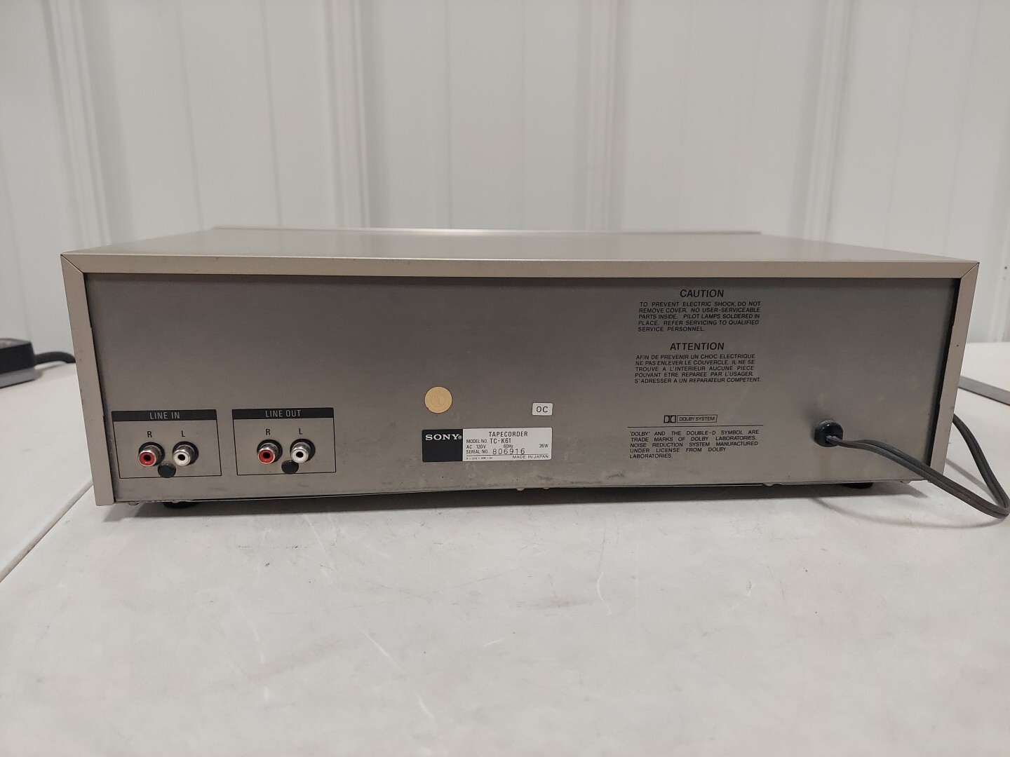 SONY TCK61 Stereo Cassette Deck Player & Recorder, Has Hum Sound For