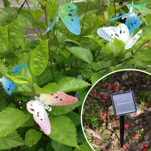 2 Packs Optic Butterfly Solar String Lights Christmas Fairy Garden Lights Decor - Picture 6 of 12