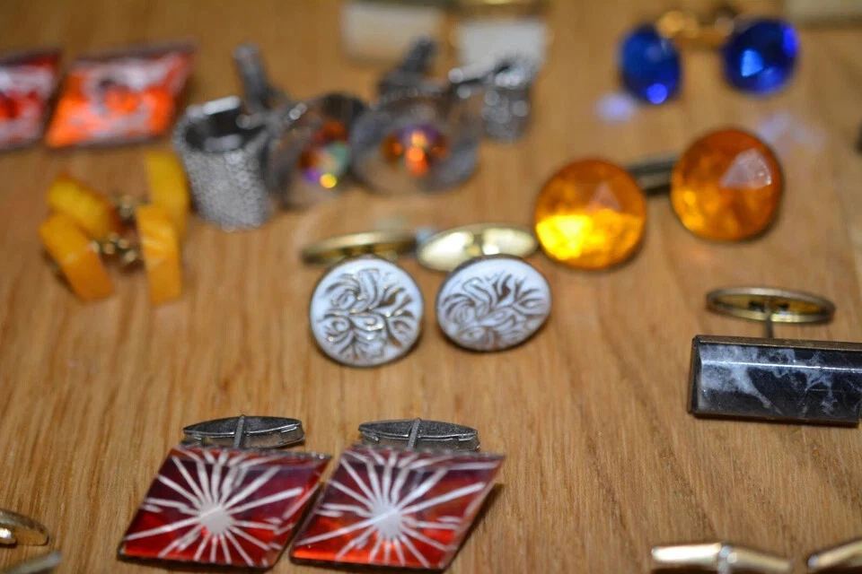 vintage cufflinks collection 18 pairs 1970s - Image 3 of 4