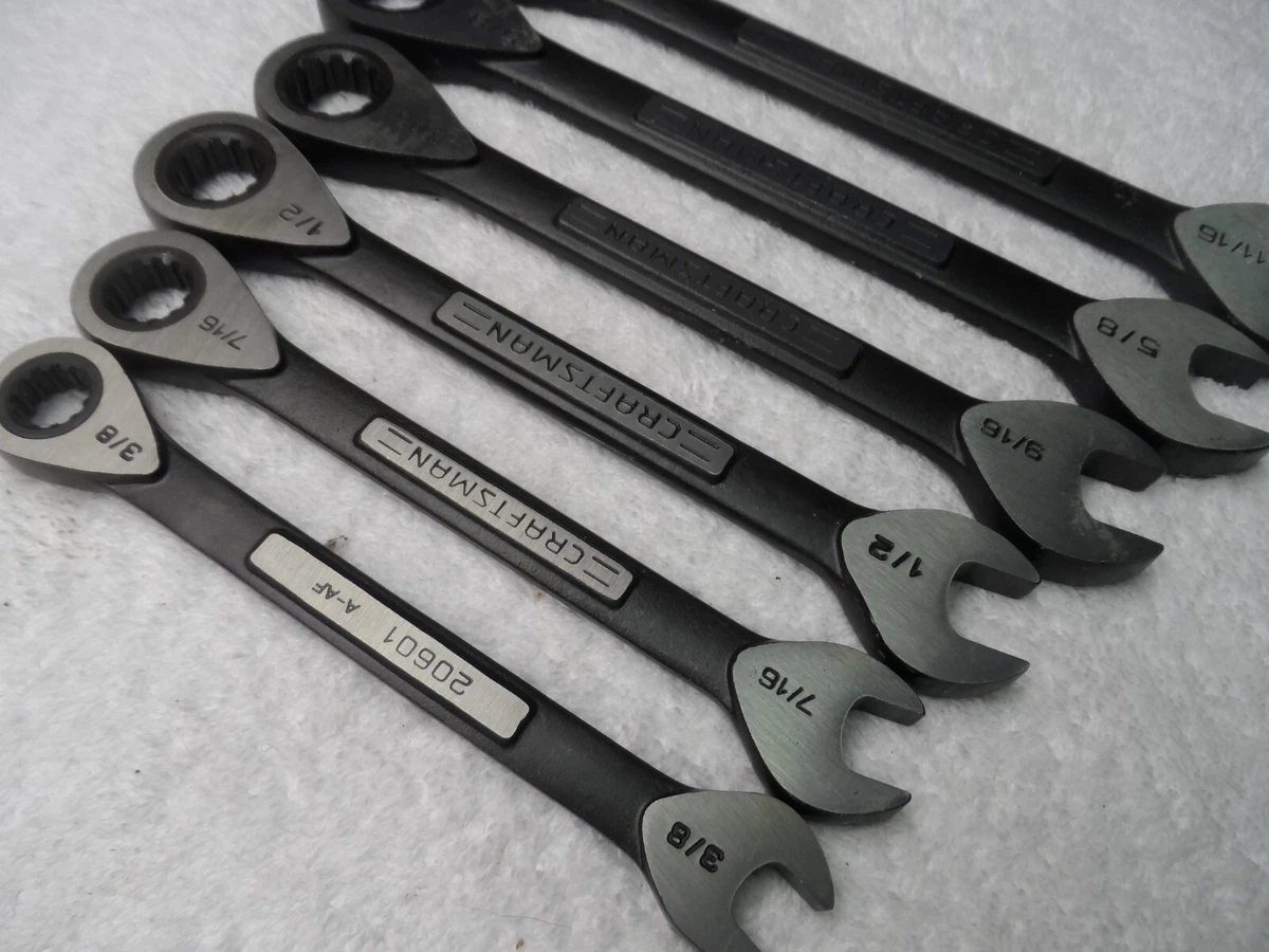Craftsman Standard SAE Universal Ratcheting Wrench Set 6 of 7 pcs Part 21028