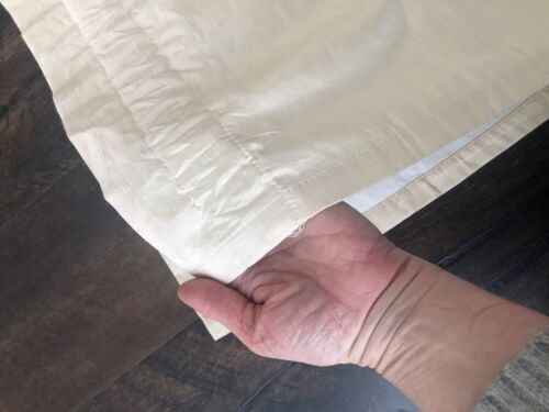 Ivory Silk Drapes Panel Lined Pole Top 108” L X 40” W Machine Washable - Picture 3 of 5