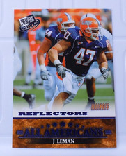 2008 Press Pass Reflectors #79 J LEMAN RC Rookie Football Card VIKINGS